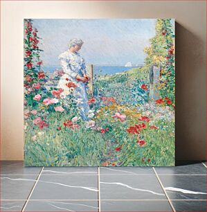 Πίνακας, In the Garden (Celia Thaxter in Her Garden) oil painting by Childe Hassam