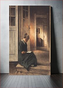 Πίνακας, In the garden door by Peter Vilhelm Ilsted
