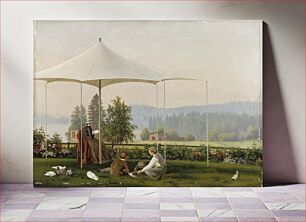 Πίνακας, In the garden of haminalahti, 1856 - 1857, by Ferdinand von Wright