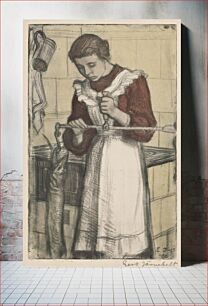 Πίνακας, In the kitchen, 1906, Eero Järnefelt