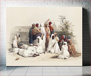 Πίνακας, In the slave market at Cairo illustration by David Roberts (1796–1864)