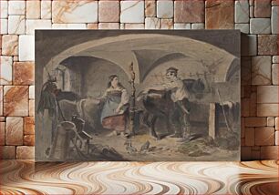 Πίνακας, In the stables ii. by Friedrich Carl von Scheidlin