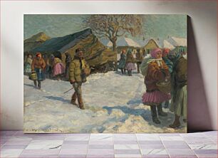 Πίνακας, In winter in the village, Teodor Jozef Mousson
