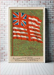 Πίνακας, India, from Flags of All Nations, Series 2 (N10) for Allen & Ginter Cigarettes Brands