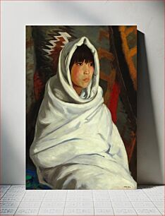 Πίνακας, Indian Girl in White Blanket (1917) by Robert Henri