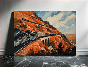 Πίνακας, INF3-20 Mountain railway transporting tanks Artist Roland Davies (1939-1946)