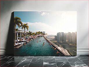 Πίνακας, Infinity Pool with Cityscape Πισίνα υπερχείλισης με αστικό τοπίο