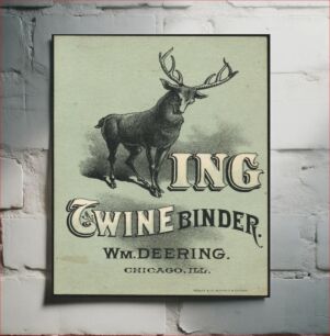 Πίνακας, Ing twine binder. Wm. Deering, Chicago, Ill