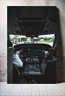 Πίνακας, Inside a Plane Cockpit Μέσα σε ένα πιλοτήριο αεροπλάνου
