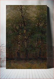 Πίνακας, Inside of birch forest by László Mednyánszky