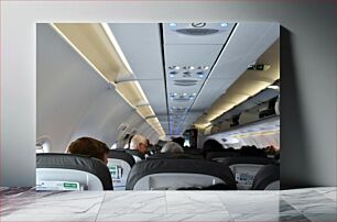 Πίνακας, Inside View of a Commercial Airplane Εσωτερική άποψη ενός εμπορικού αεροπλάνου