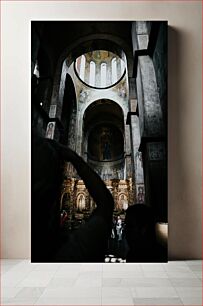 Πίνακας, Interior of an Ancient Church Εσωτερικό Αρχαίας Εκκλησίας