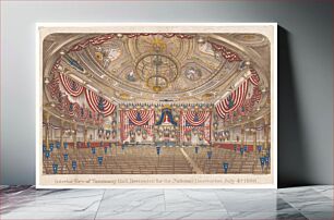 Πίνακας, Interior view of Tammany Hall, decorated for the National Convention July 4th 1868