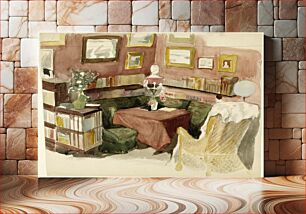 Πίνακας, Interior view of the artist's home, by Albert Edelfelt