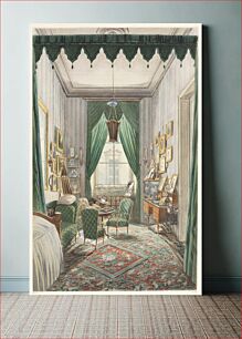 Πίνακας, Interior with a Curtained Bed Alcove