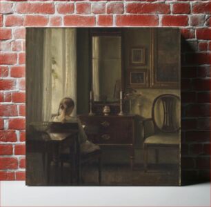 Πίνακας, Interior With a Girl Reading by Carl Holsøe