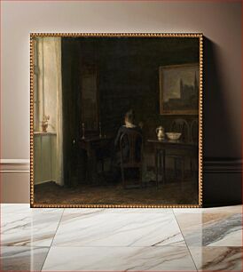 Πίνακας, Interior with the Artist's Wife Emilie Heise by Carl Holsøe