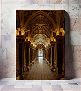Πίνακας, Intricate Architectural Hallway Περίπλοκος αρχιτεκτονικός διάδρομος
