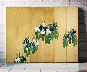 Πίνακας, Irises left of a pair) during late 19th century by Sakai Hoitsu