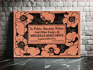 Πίνακας, Is Polite Society Polite and Other Essays (1895) illustration of flowers in art nouveau style in high resolution by Ethel Reed