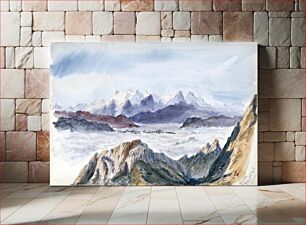 Πίνακας, Iselle from Mount Pilatus from Splendid Mountain Watercolours Sketchbook (1870) by John Singer Sargent