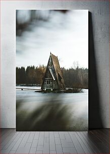 Πίνακας, Isolated Cabin on a Lake Απομονωμένη καμπίνα σε μια λίμνη