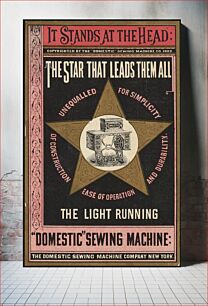 Πίνακας, It stands at the head - the star that leads them all, the light running "Domestic" sewing machine