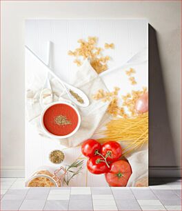 Πίνακας, Italian Cuisine Ingredients Υλικά Ιταλικής Κουζίνας
