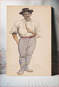 Πίνακας, Italian farmer or shepherd by Wilhelm Marstrand