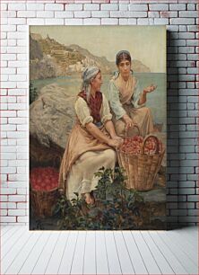 Πίνακας, Italian girls with tomatoes in baskets by Kristian Zahrtmann