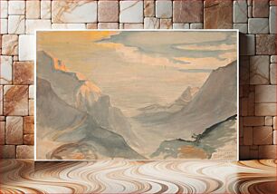 Πίνακας, Italian mountain landscape by Poul Simon Christiansen