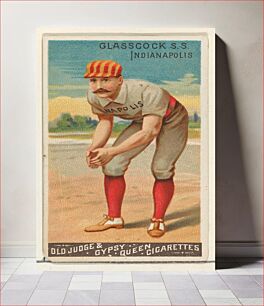 Πίνακας, Jack Glasscock, Shortstop, Indianapolis, from the Goodwin Champion series for Old Judge and Gypsy Queen Cigarettes