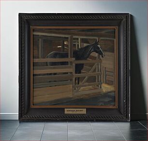 Πίνακας, Jallu, musta hevonen pilttuussaan, 1929, Alexander Paischef