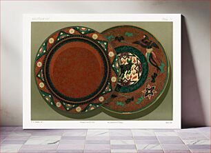 Πίνακας, Japanese antique plate design from section VII plate II. by G.A. Audsley-Japanese illustration