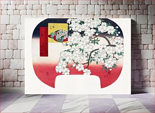 Πίνακας, Japanese cherry blossom (1844-1847) vintage woodblock print by Utagawa Hiroshige