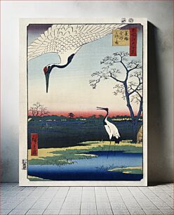 Πίνακας, Japanese cranes (1797-1858) vintage Japanese woodcut prints