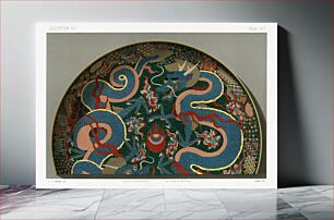 Πίνακας, Japanese dragon plate design from section VII plate XII. by G.A. Audsley-Japanese illustration