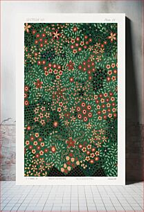 Πίνακας, Japanese floral print pattern from section VII plate IX. by G.A. Audsley-Japanese illustration