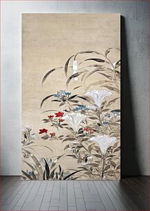Πίνακας, Japanese flowers (17th century) vintage painting by Tawaraya Sōsetsu
