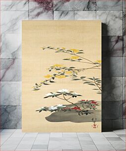 Πίνακας, Japanese flowers (19th century) vintage painting by Sakai Hōitsu