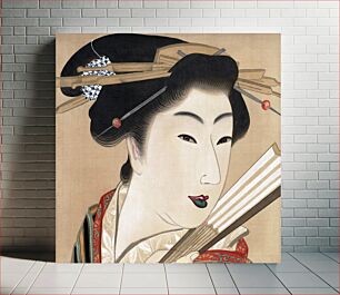 Πίνακας, Japanese geisha (1830s) vintage painting by Mihata Joryu