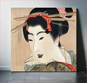 Πίνακας, Japanese geisha (1830s) vintage painting by Mihata Joryu