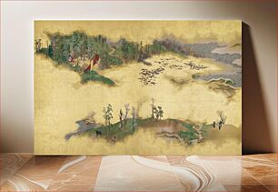 Πίνακας, Japanese Tales of Saigyō (17th century) vintage painting