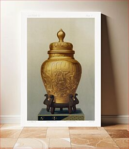 Πίνακας, Japanese vase art print from section V plate I. by G.A. Audsley-Japanese sculpture