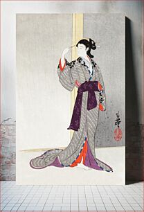 Πίνακας, Japanese woman (1890-1912) vintage woodblock print by Migita, Toshihide