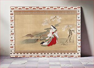 Πίνακας, Japanese woman (18th century) vintage painting by Miyagawa Chōshun