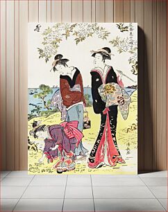 Πίνακας, Japanese women (1783) vintage woodblock print by Torii Kiyonaga