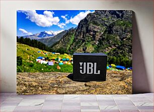 Πίνακας, JBL Speaker in Mountainous Campsite Ηχείο JBL στο ορεινό κάμπινγκ