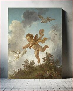Πίνακας, Jean-Honoré Fragonard (1732 - 1806)The Progress of Love: Love Pursuing a Dove, 1790-1791oil on canvas59 5/8 in