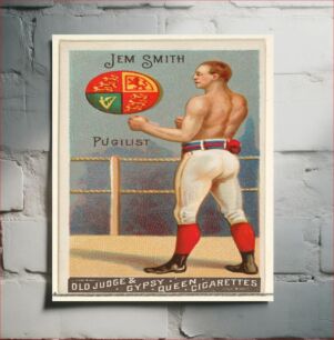 Πίνακας, Jem Smith, Pugilist, from the Goodwin Champion series for Old Judge and Gypsy Queen Cigarettes issued by Goodwin & Company